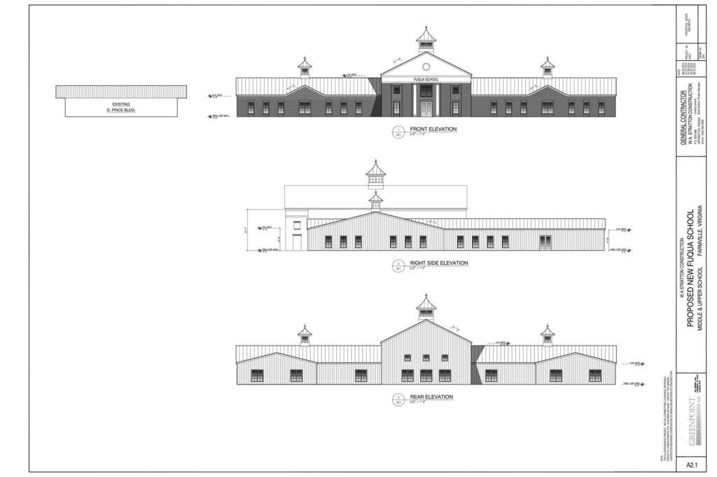Front Elevation &mdash; Proposed New Middle & Upper School Building Serving Grades 7&ndash;12